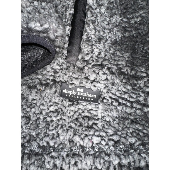 Simply Southern Sherpa Coat Jacket Grey Size: Medium - Picture 3 of 3